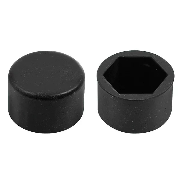 Ornamente prezoane silicon 20buc - Hex 17mm - Negru