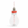 Illuminated LED party glass - light bulb, transparent - 400 ml