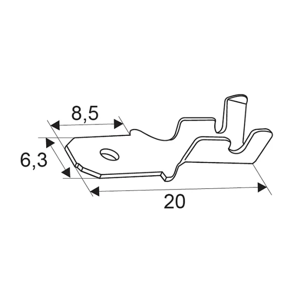 Papuci cositoritfisa6,3 mm