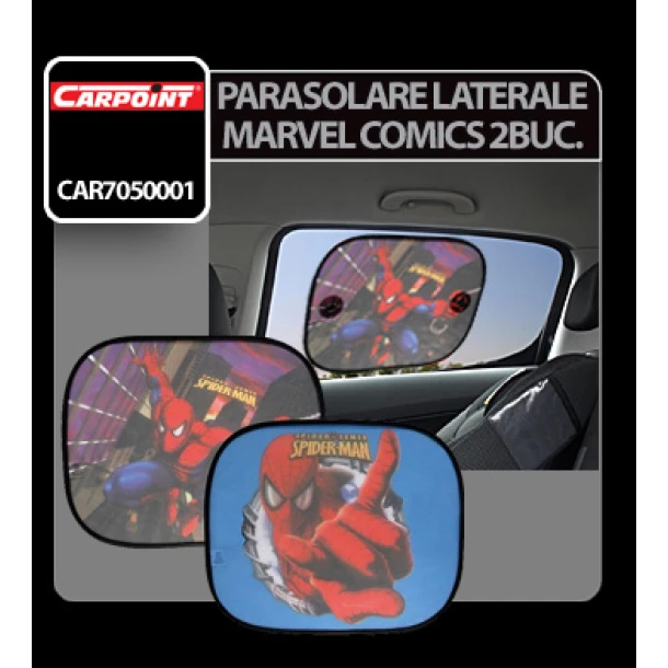 Parasolare laterale cu ventuze Marvel Comics 2buc - Spiderman
