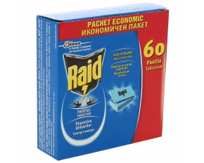 Raid mosquito repellent tablets, economy pack 60pcs