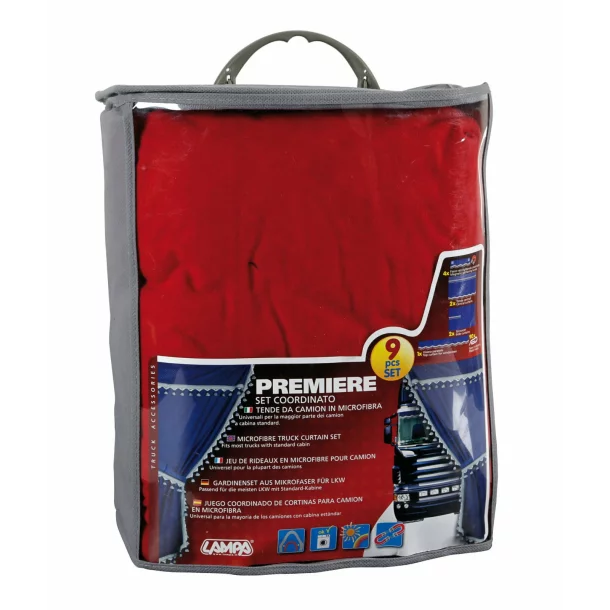 Premiere microfibre truck curtain set - Red