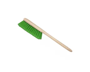 Car body wash brush with imitation wood handle, 46cm - Green