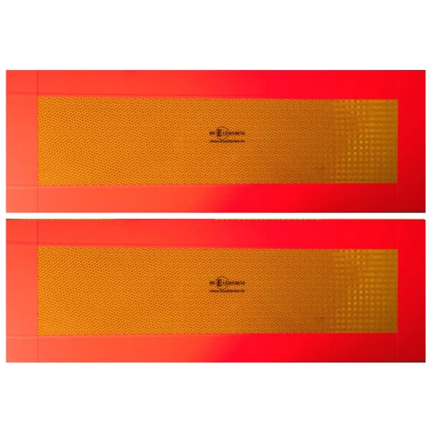 Kamar Reflective plates heavy-long vehicles (contour) 2pcs - Yellow/Orange