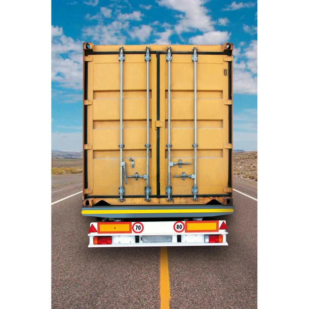 Kamar Reflective plates heavy-long vehicles (contour) 2pcs - Yellow/Orange