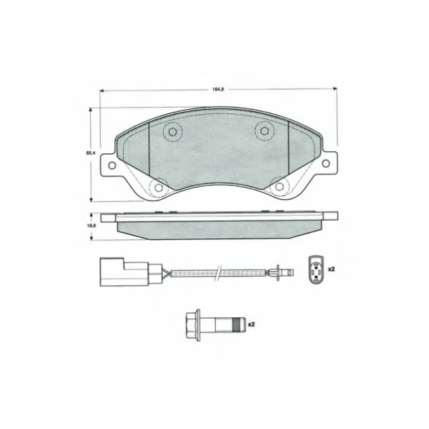 Placute frana fata Ford Tranzit  2.2 TDCI (06-12)
