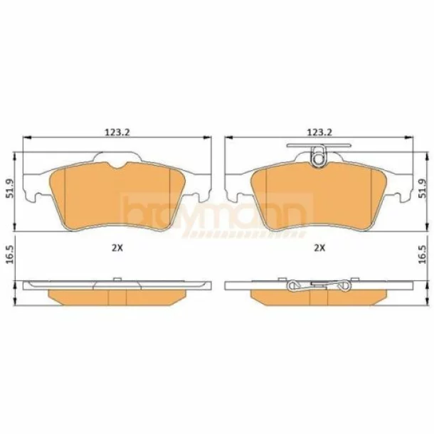 Placute frana spate Ford Transit Connect (02-13)