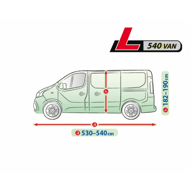 Prelata auto completa Mobile Garage - L540 - VAN