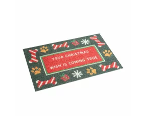 Preș de Crăciun - „Dorința ta de Crăciun se împlinește” - 60 x 40 cm