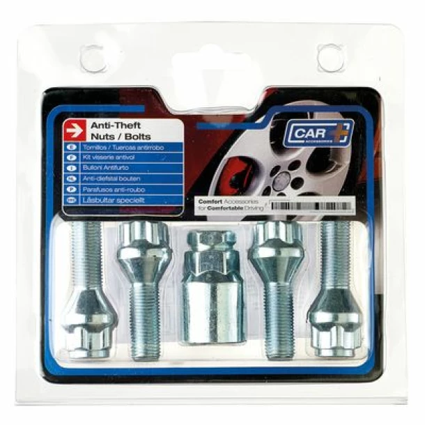 Anti-theft wheel bolts 4 pcs conical M14x1,50mm L28 - Type F