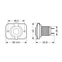 Ext-12, flush mount double Usb A + Usb C port, 12/24V