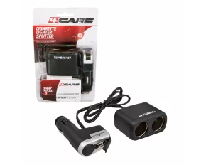 4Cars 2-es elosztó szivargyújtóhoz USB-vel - 12/24V-os