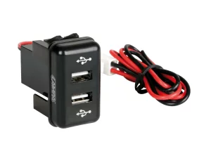 Original-Fit, double USB charger, 12/24V - Volvo