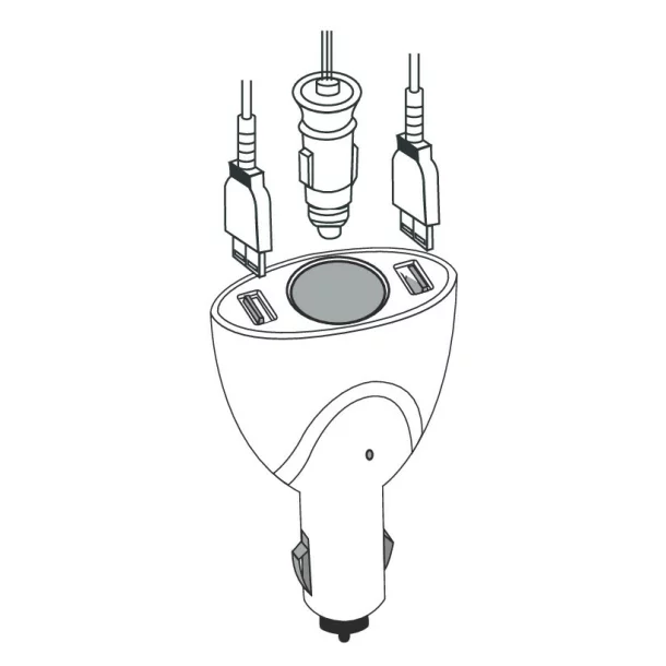 Priza tripla bricheta Duo-3 12V + USB