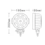 Proiector cu LED din metal rotund 17x3W - 12/24V Kamar