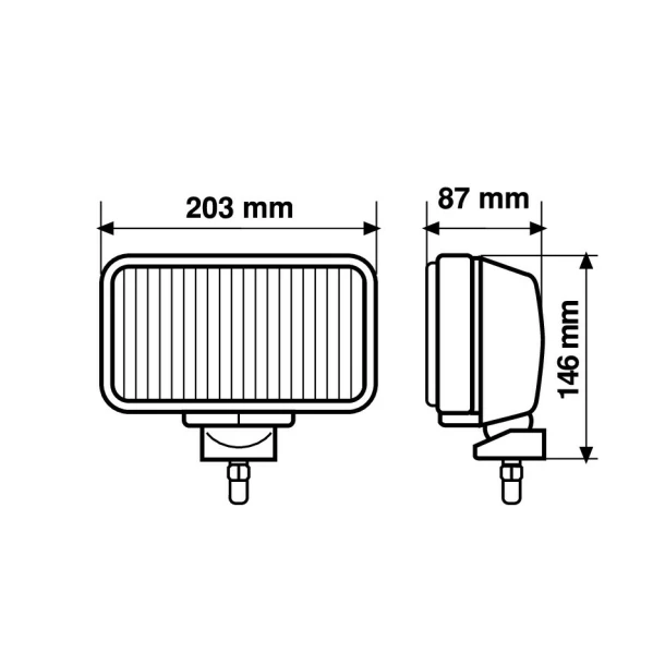 Proiector inox Maxtel dreptunghiular 1buc - Profunzime
