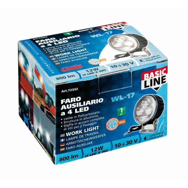 WL-17, auxiliary light, 4 Led - 10/30V - White