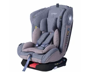 King 411 Child car seat 2 in 1, Isofix ECE R44/04, 0-36 kg - Grey/Pink
