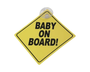 Semn - Baby on board - cu ventuza 1buc
