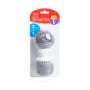 Set burete de spalat vase din fibre de otel - 2 buc. + maner
