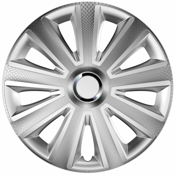 Wheel covers set Cridem Aviator Carbon RC 4pcs - Silver/Chrome - 14&#039;&#039;