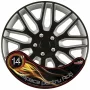 Set capace roti auto Cridem Dakar NC 4buc - Negru/Argintiu - 14&#039;&#039; - Resigilat