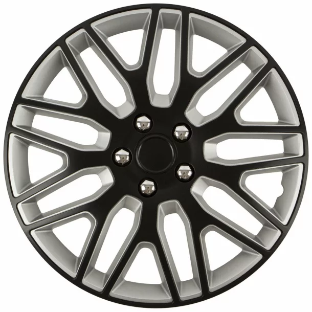 Wheel covers set Cridem Dakar NC 4pcs - Black/Silver - 15&#039;&#039;