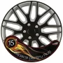 Set capace roti auto Cridem Dakar NC 4buc - Negru/Argintiu - 15&#039;&#039; - Resigilat