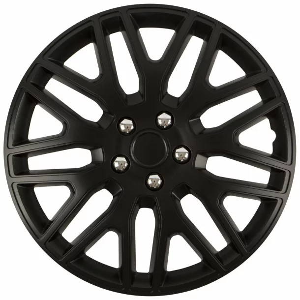 Set capace roti auto Cridem Dakar NC 4buc - Negru/Crom - 17&quot; - Resigilat