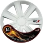 Wheel covers set Cricem GTX Carbon 4pcs - White - 14''