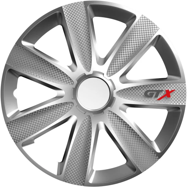 Wheel covers set Cridem GTX Carbon 4pcs - Silver - 16&#039;&#039;