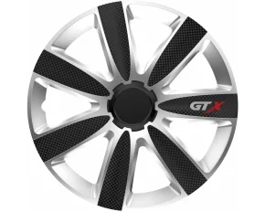 Wheel covers set Cridem GTX Carbon 4pcs - Silver/Black - 15&#039;&#039;