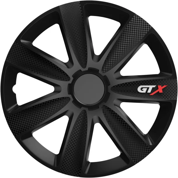 Set capace roti auto Cridem GTX Carbon 4buc - Negru - 14&#039;&#039; - Resigilat