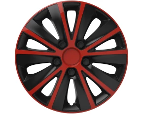 Set capace roti auto Cridem Rapide 4buc - Rosu/Negru - 14&#039;&#039; - Resigilat