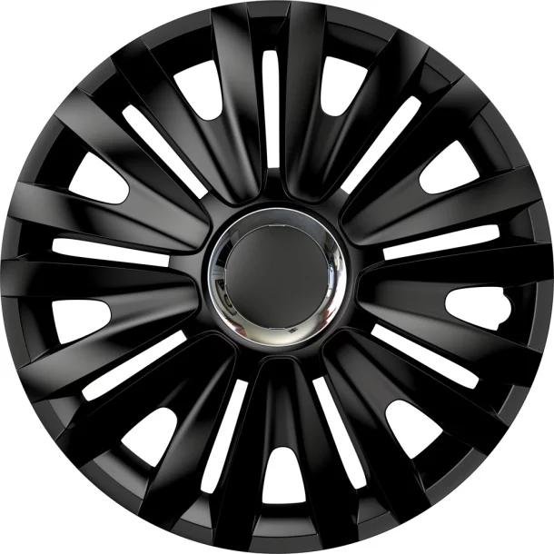 Wheel covers set Cridem Royal RC 4pcs - Black/Chrome - 16&#039;&#039; - Resealed