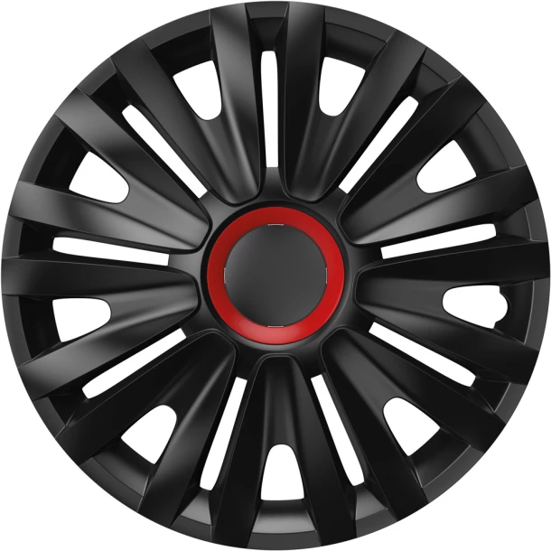 Wheel covers set Cridem Royal RR 4pcs - Black/Red - 14''