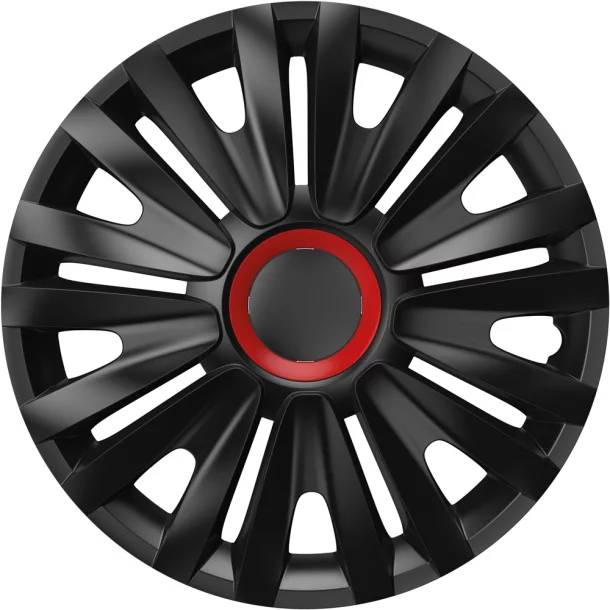 Wheel covers set Cridem Royal RR 4pcs - Black/Red - 15&#039;&#039;