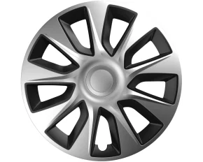Wheel covers set Cridem Stratos 4pcs - Silver/Black - 16&#039;&#039;