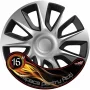 Wheel covers set Cridem Stratos 4pcs - Silver/Black - 16&#039;&#039;