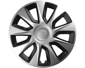 Wheel covers set Cridem Stratos 4pcs - Silver/Black - 17&#039;&#039;