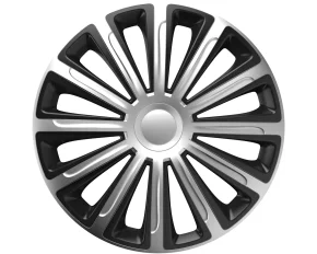 Set capace roti auto Cridem Trend 4buc - Argintiu/Negru - 14&#039;&#039;