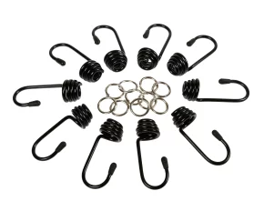 Set 10 metal hooks + clamps - Ø10mm