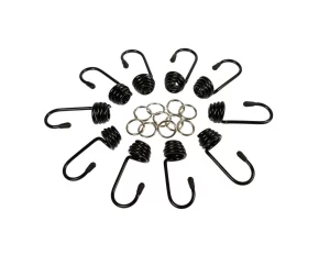 Set 10 metal hooks + clamps - Ø8mm