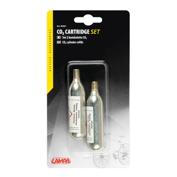 Set cartuse CO2 16g cu filet, pentru umflare rapida 2buc Lampa