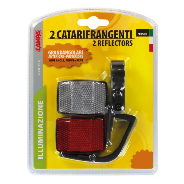 Set catadioptri reflectorizanti bicicleta fata-spate 2buc Lampa - Alb/Rosu