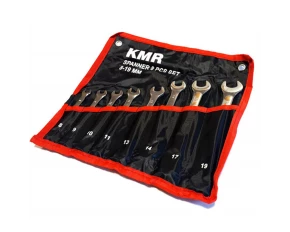 Set chei fixe combinate cu inelare in husa 8buc