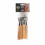 Grill fork - 6 pcs - with wooden handle