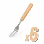 Grill fork - 6 pcs - with wooden handle