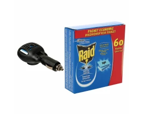 Set of electric device 12/24V and Raid mosquito repellent tablets 60pcs
