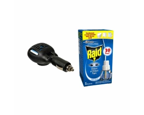 Set of electric device 12/24V and Raid mosquito repellent liquid spare bottle, 30 nights, 21ml